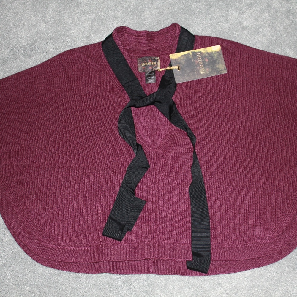 NWT Tarnish Womens One Size Poncho Wool